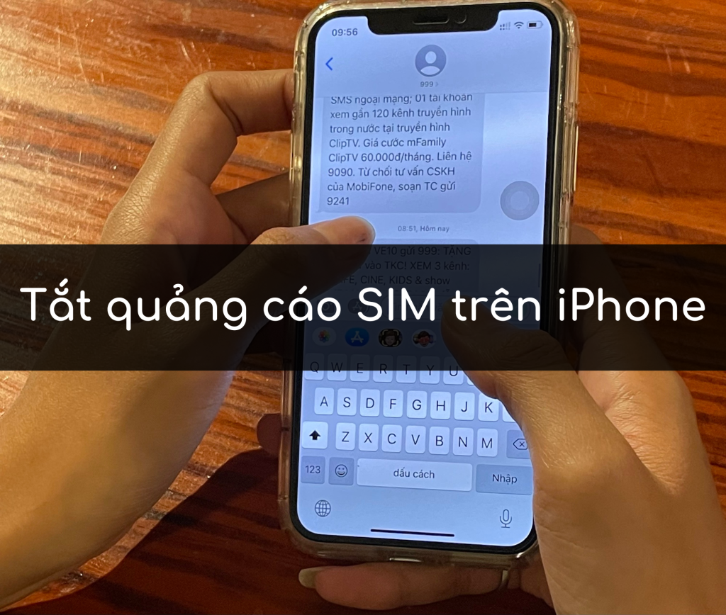 tắt quảng cáo SIM trên iPhone